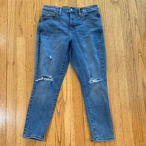 Universal Thread High Rise Skinny Crop Distressed Jeans Size 10
